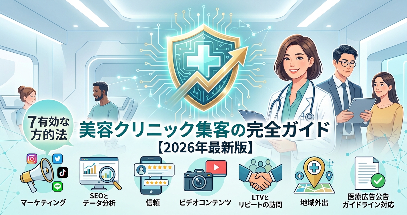 美容クリニック集客の完全ガイド【2026年最新版】効果的な7つの方法と成功事例