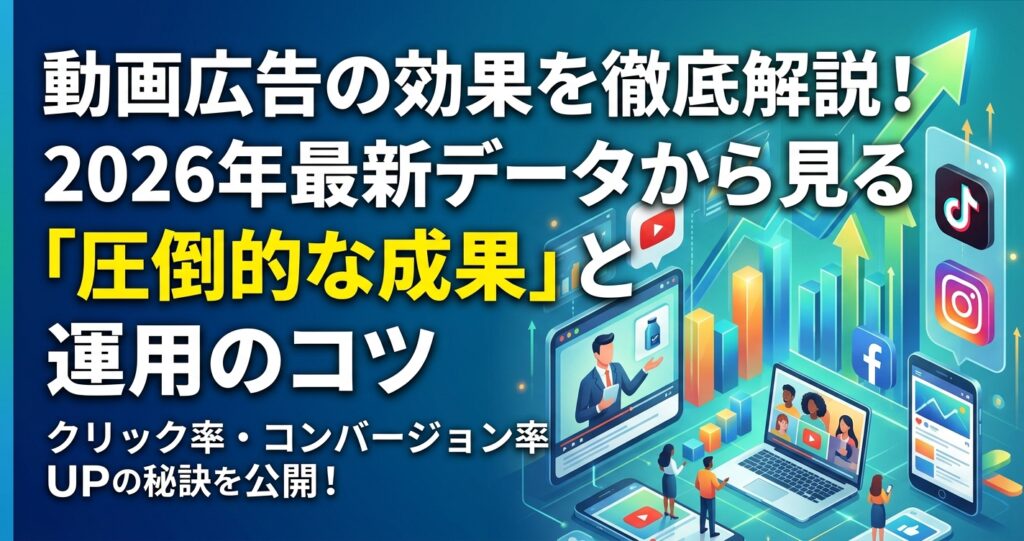 動画広告の効果を徹底解説！2026年最新データから見る「圧倒的な成果」と運用のコツ