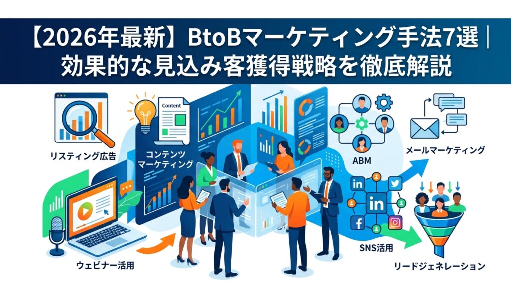 【2026年最新】BtoBマーケティング手法7選｜効果的な見込み客獲得戦略を徹底解説