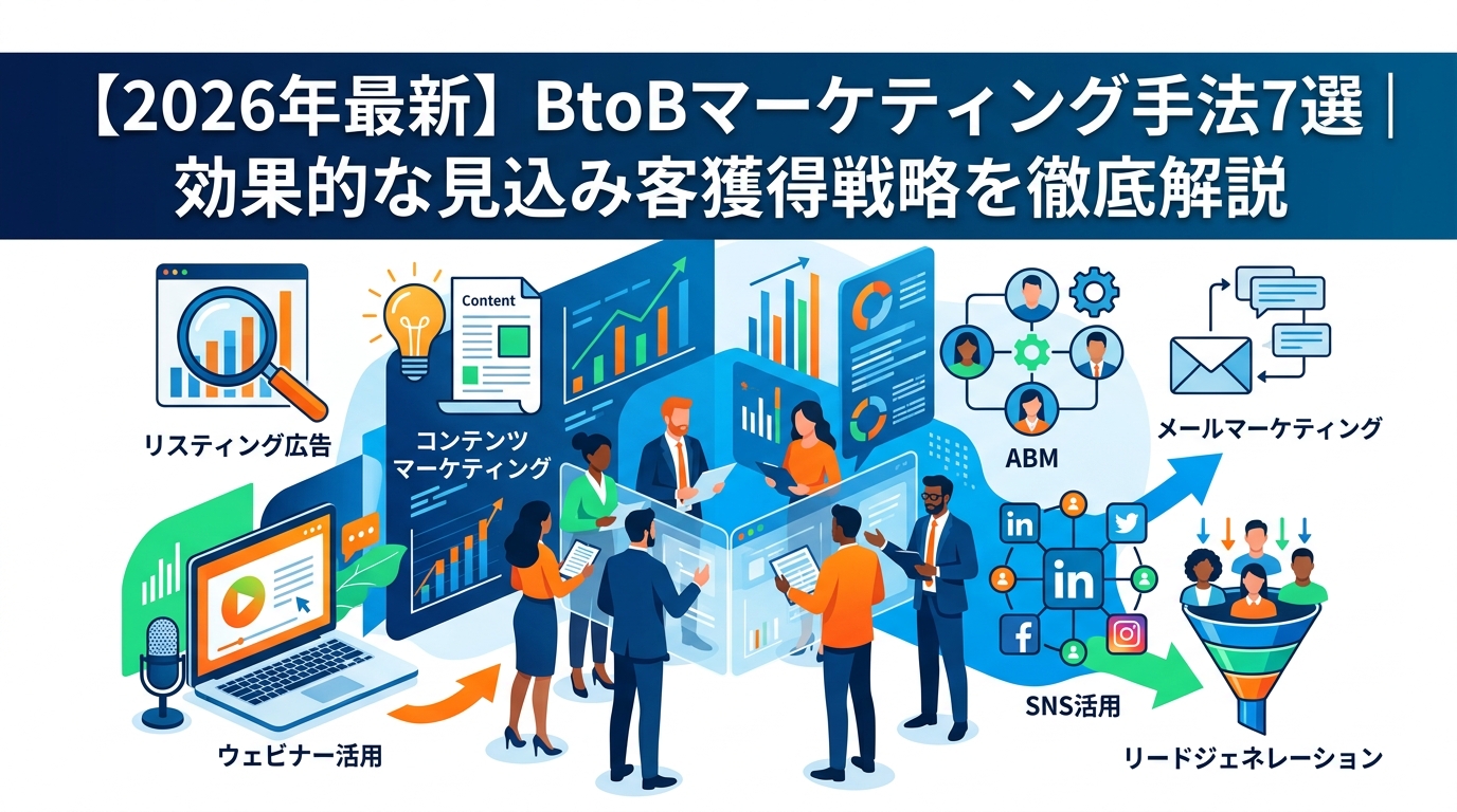 【2026年最新】BtoBマーケティング手法7選｜効果的な見込み客獲得戦略を徹底解説