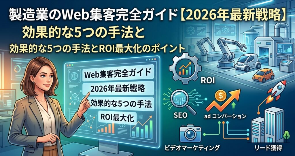 製造業のWeb集客完全ガイド【2026年最新戦略】効果的な5つの手法とROI最大化のポイント