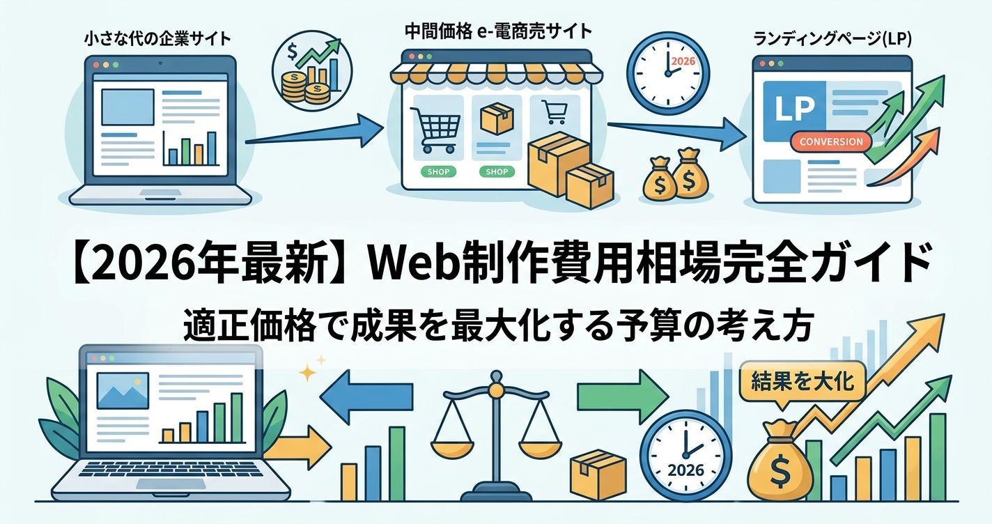 【2026年最新】Web制作費用相場完全ガイド｜適正価格で成果を最大化する予算の考え方