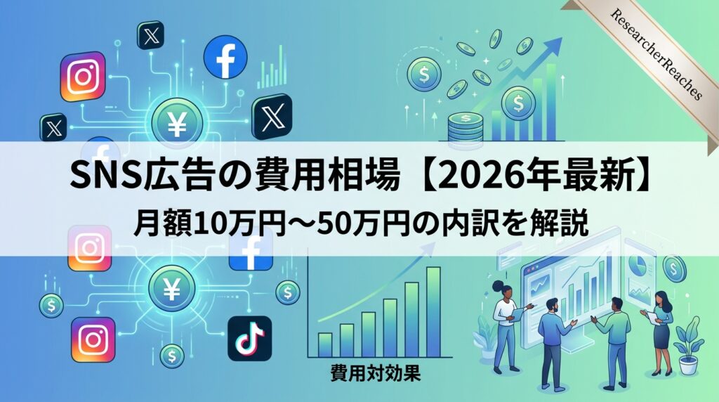 SNS広告の費用相場【2026年最新】月額10万円〜50万円の内訳を解説