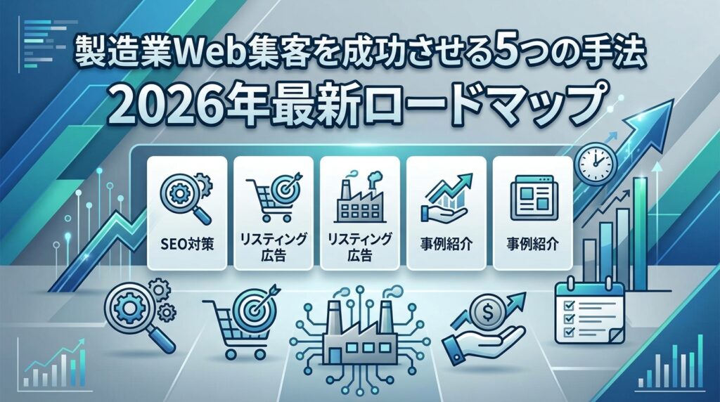 製造業Web集客を成功させる5つの手法と2026年最新ロードマップ