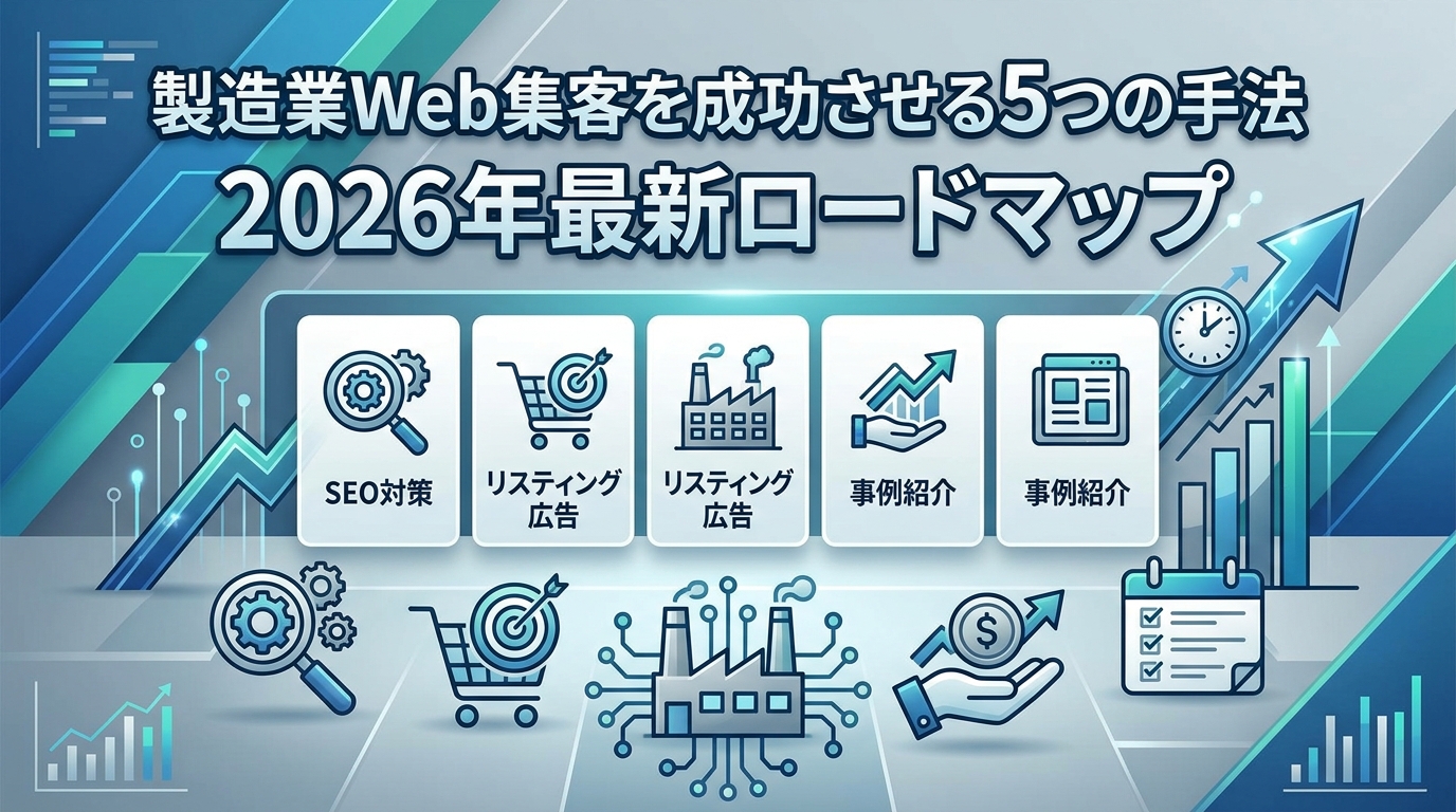 製造業Web集客を成功させる5つの手法と2026年最新ロードマップ