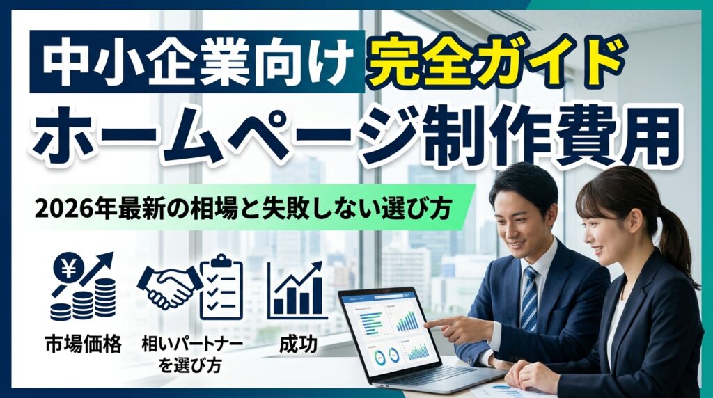 ホームページ制作費用 中小企業向け完全ガイド｜2026年最新の相場と失敗しない選び方