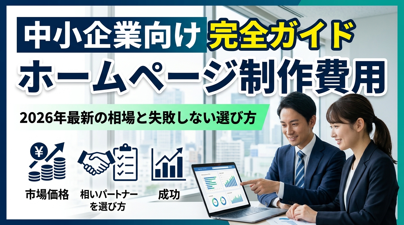 ホームページ制作費用 中小企業向け完全ガイド｜2026年最新の相場と失敗しない選び方