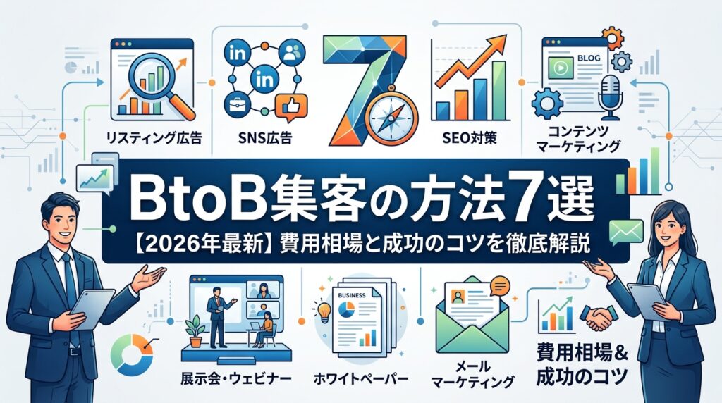 BtoB集客の方法7選【2026年最新】費用相場と成功のコツを徹底解説