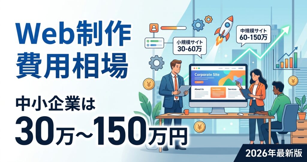 「Web制作 費用相場」中小企業は30万〜150万円が目安|2026年最新版