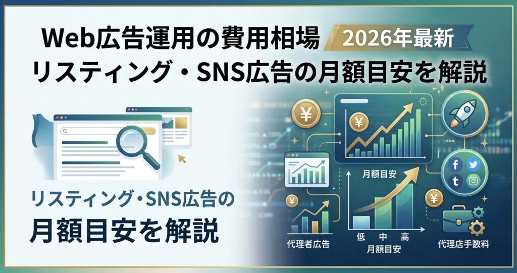 Web広告運用の費用相場【2026年最新】リスティング・SNS広告の月額目安を解説