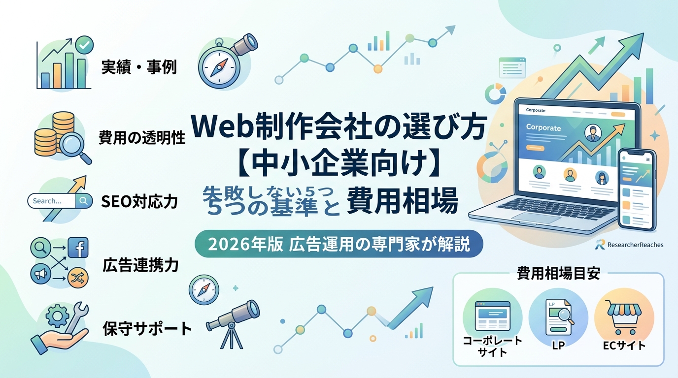 Web制作会社の選び方【中小企業向け】失敗しない5つの基準と費用相場2026年版