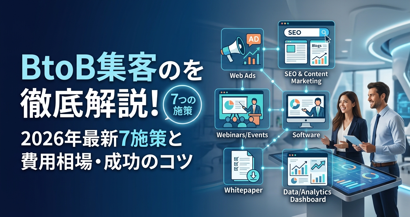BtoB集客の方法を徹底解説!2026年最新7施策と費用相場・成功のコツ