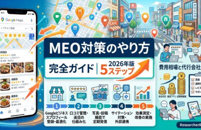 「MEO対策のやり方」完全ガイド|2026年版の5ステップと費用相場を解説