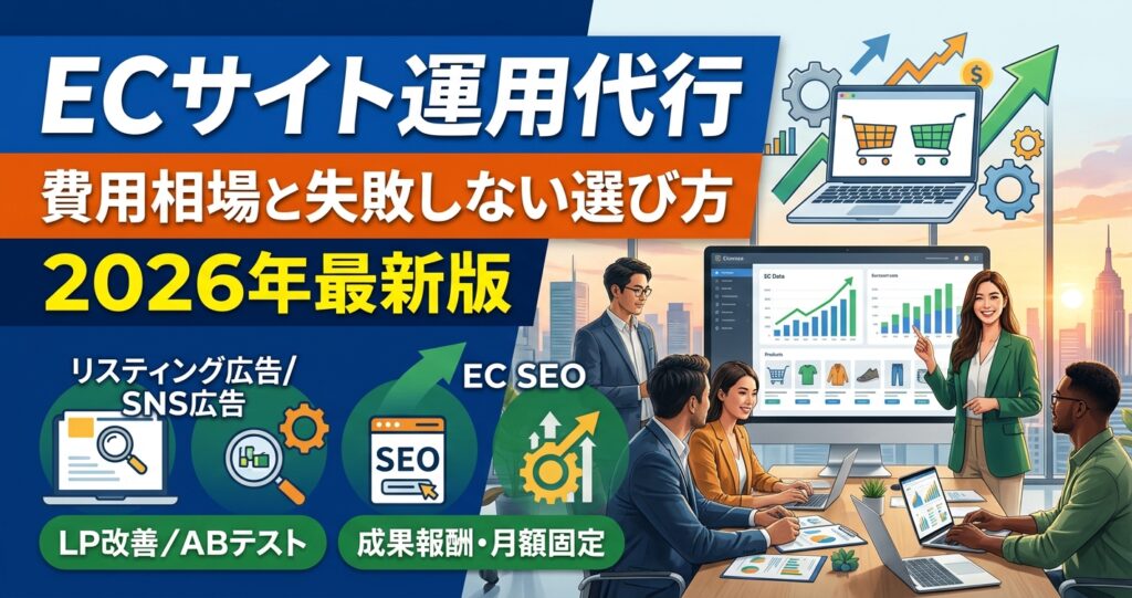 「ECサイト運用代行」費用相場と失敗しない選び方2026年最新版