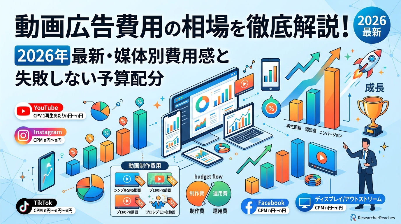 動画広告費用の相場を徹底解説!2026年最新・媒体別費用感と失敗しない予算配分