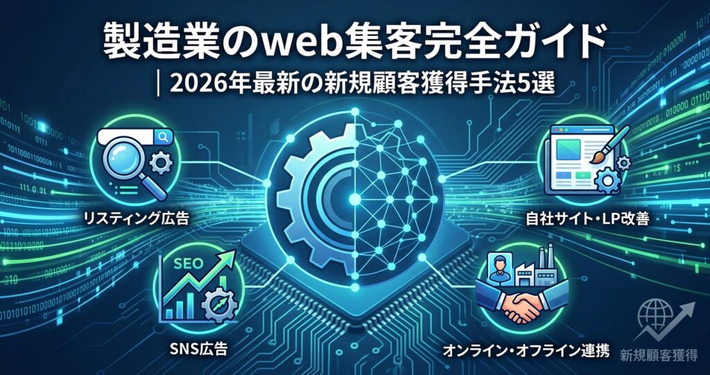 製造業のweb集客完全ガイド|2026年最新の新規顧客獲得手法5選
