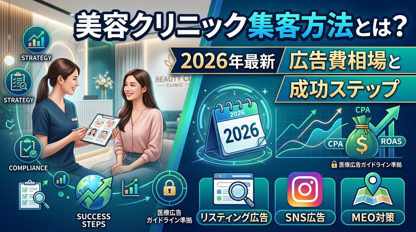 美容クリニック集客方法とは?2026年最新の広告費相場と成功ステップ
