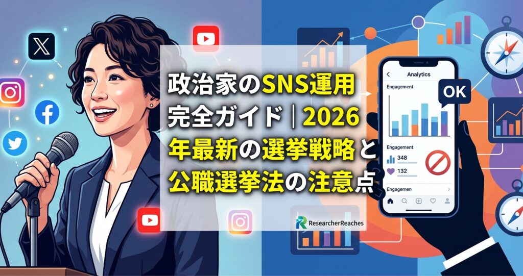 政治家のSNS運用完全ガイド｜2026年最新の選挙戦略と公職選挙法の注意点