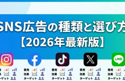 SNS広告の種類と選び方【2026年最新版】5媒体を費用・効果・ターゲット別に徹底比較