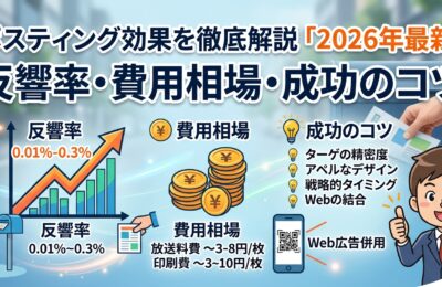 ポスティング効果を徹底解説「2026年最新」反響率・費用相場・成功のコツ