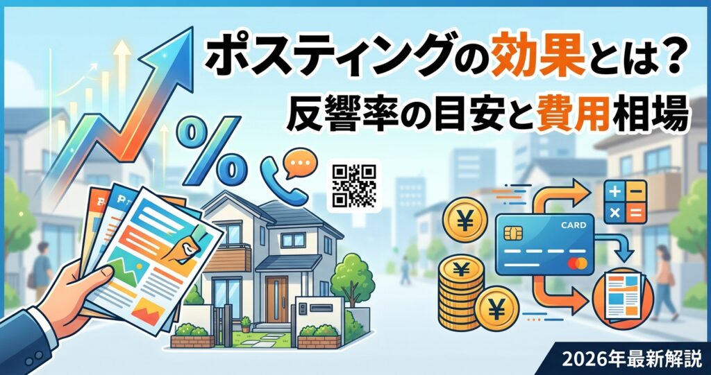 ポスティングの効果とは?反響率0.3%の目安と費用相場を2026年最新解説