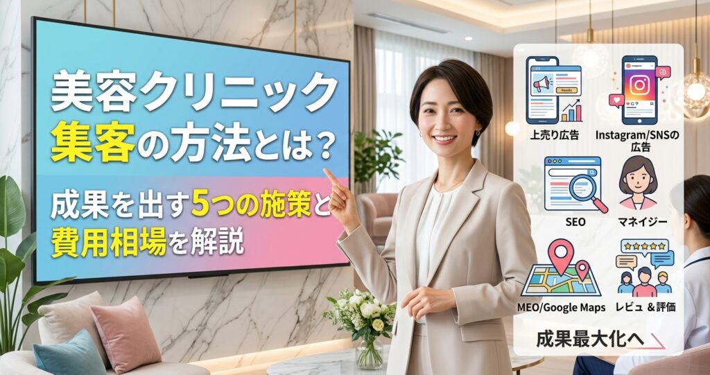 美容クリニック集客の方法とは？成果を出す5つの施策と費用相場を解説