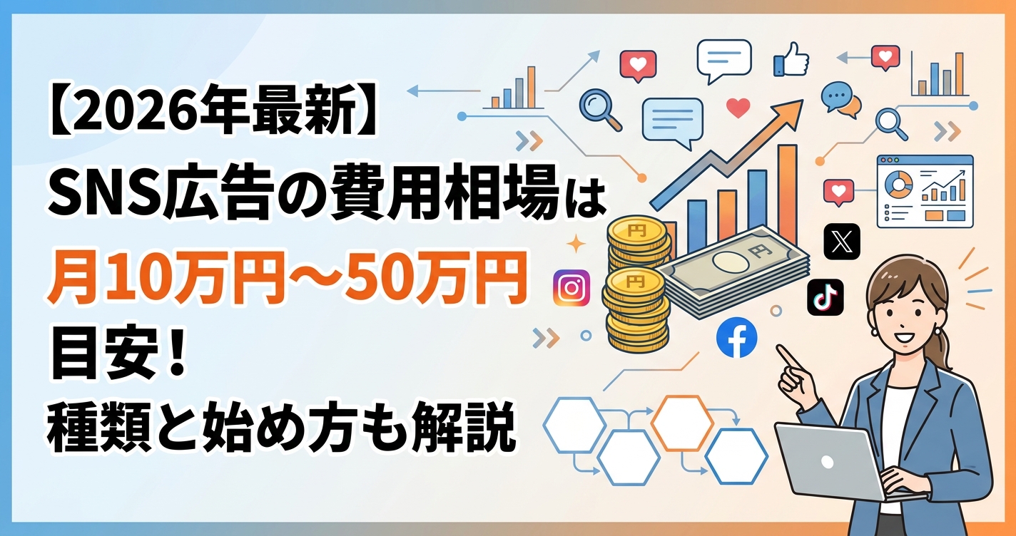 【2026年最新】SNS広告の費用相場は月10万円〜50万円が目安!種類と始め方も解説