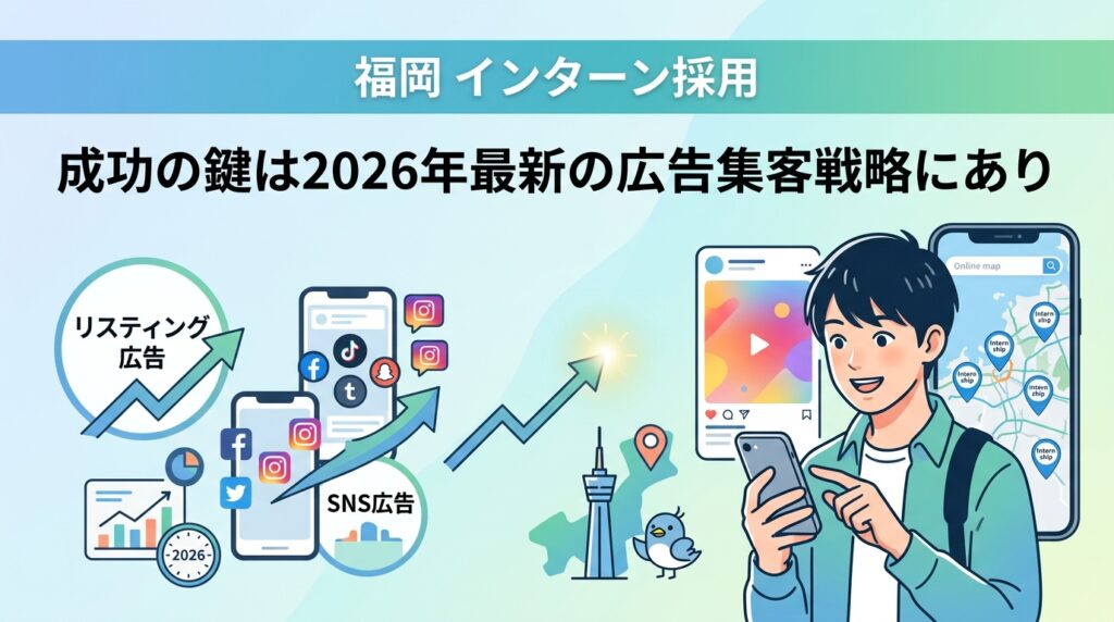 「福岡 インターン採用」成功の鍵は2026年最新の広告集客戦略にあり