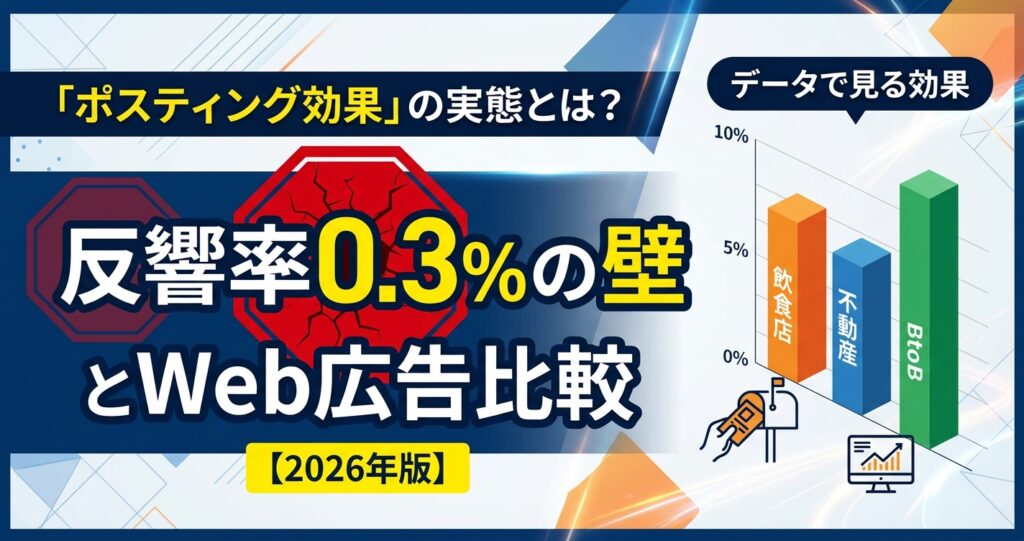 「ポスティング効果」の実態とは?反響率0.3%の壁とWeb広告比較【2026年版】