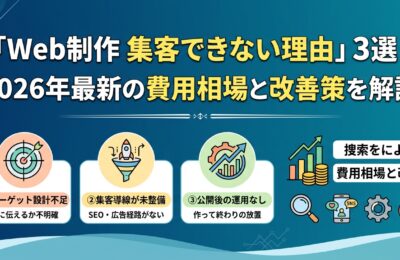 「Web制作 集客できない理由」3選!2026年最新の費用相場と改善策を解説