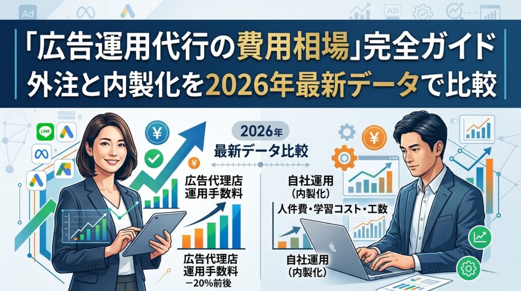 「広告運用代行の費用相場」完全ガイド|外注と内製化を2026年最新データで比較