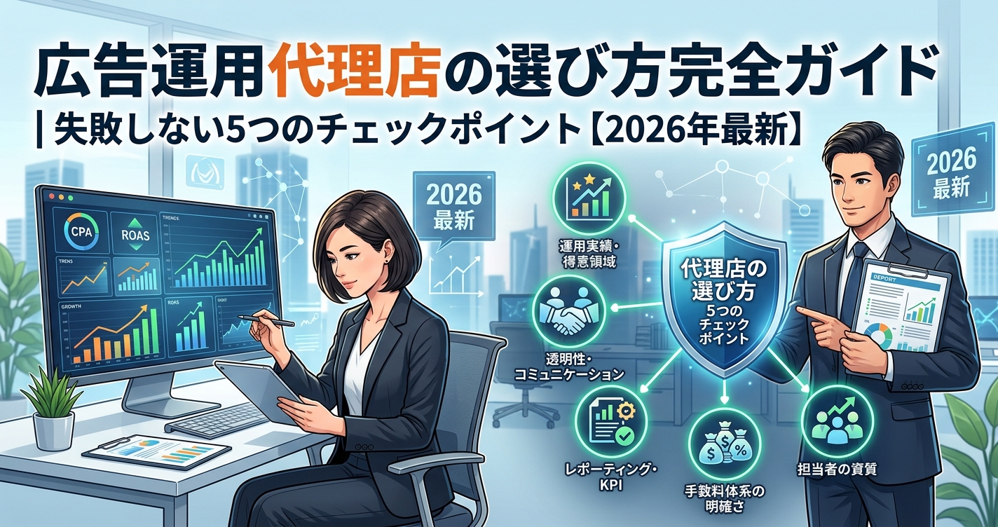 広告運用代理店の選び方完全ガイド|失敗しない5つのチェックポイント【2026年最新】