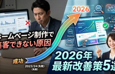 ホームページ制作で集客できない原因と2026年最新の改善策5選