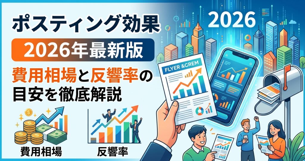 「ポスティング効果」2026年最新版|費用相場と反響率の目安を徹底解説