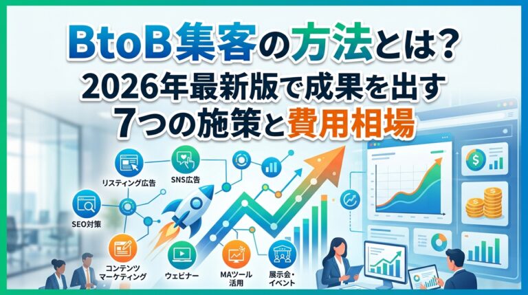 BtoB集客の方法とは?2026年最新版で成果を出す7つの施策と費用相場