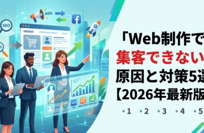 「Web制作で集客できない」原因と対策5選【2026年最新版】
