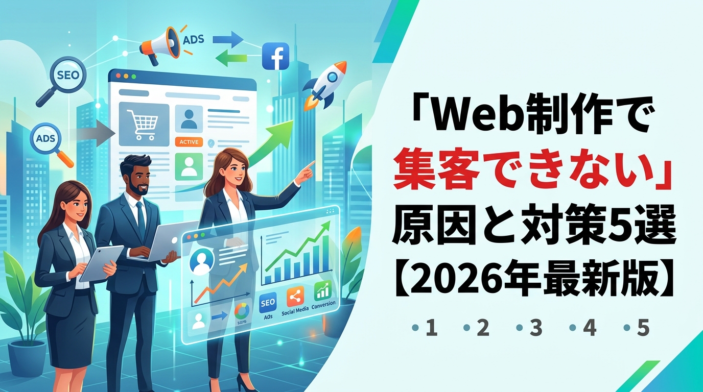 「Web制作で集客できない」原因と対策5選【2026年最新版】