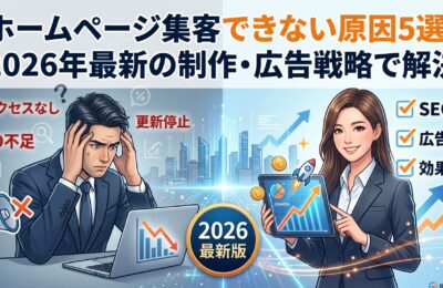 ホームページ集客できない原因5選!2026年最新の制作・広告戦略で解決