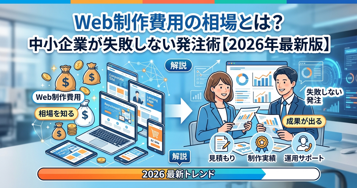 Web制作費用の相場とは?中小企業が失敗しない発注術【2026年最新版】