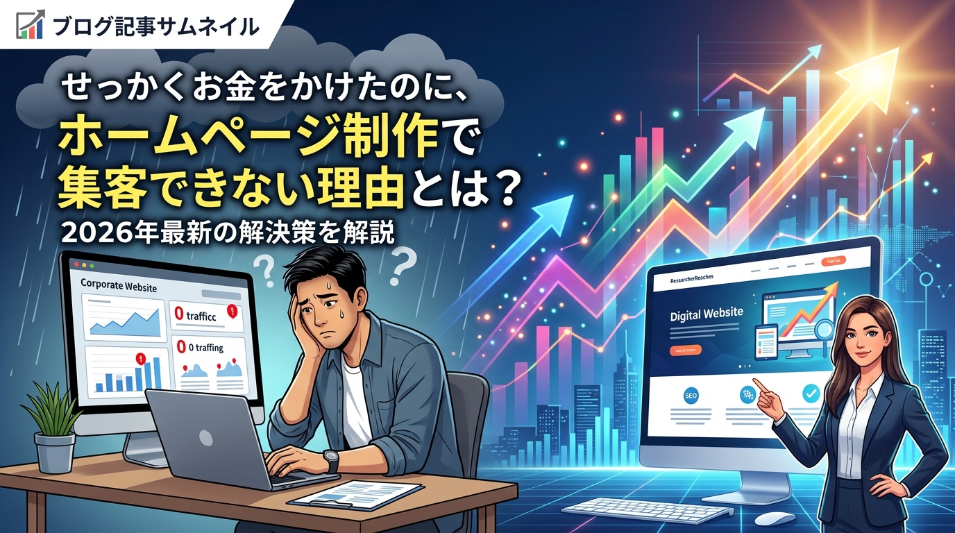 ホームページ制作で集客できない理由とは？2026年最新の解決策を解説