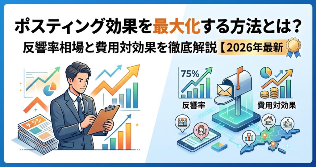 ポスティング効果を最大化する方法とは?反響率相場と費用対効果を徹底解説【2026年最新】