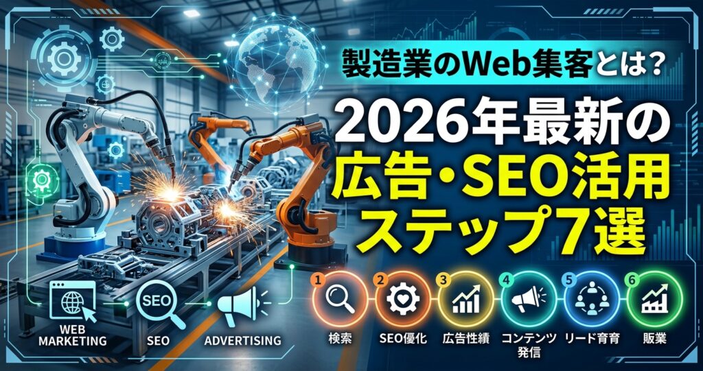 製造業のWeb集客とは?2026年最新の広告・SEO活用ステップ7選