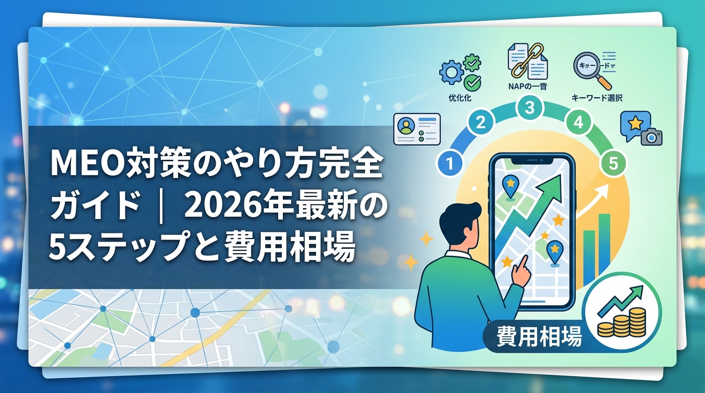 MEO対策のやり方完全ガイド|2026年最新の5ステップと費用相場