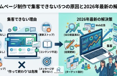 ホームページ制作で集客できない5つの原因と2026年最新の解決策