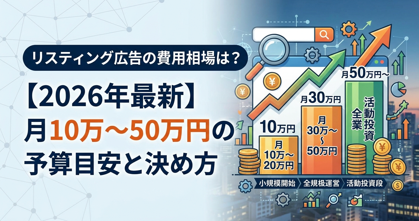 リスティング広告の費用相場は?【2026年最新】月10万〜50万円の予算目安と決め方