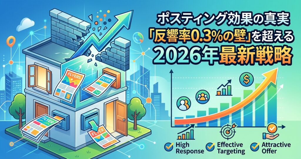 ポスティング効果の真実「反響率0.3%の壁」を超える2026年最新戦略