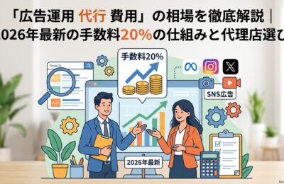 「広告運用 代行 費用」の相場を徹底解説|2026年最新の手数料20%の仕組みと代理店選び
