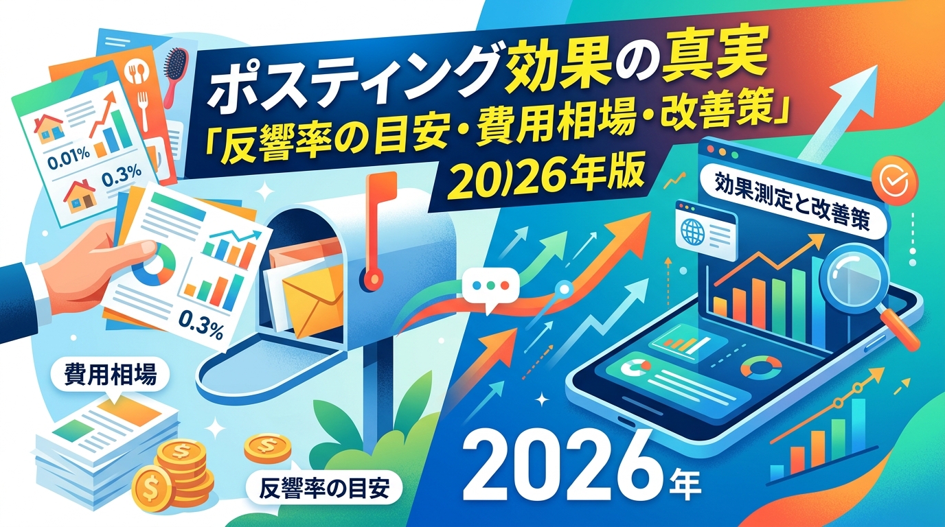 ポスティング効果の真実「反響率の目安・費用相場・改善策」2026年版