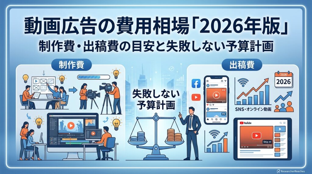 動画広告の費用相場「2026年版」制作費・出稿費の目安と失敗しない予算計画