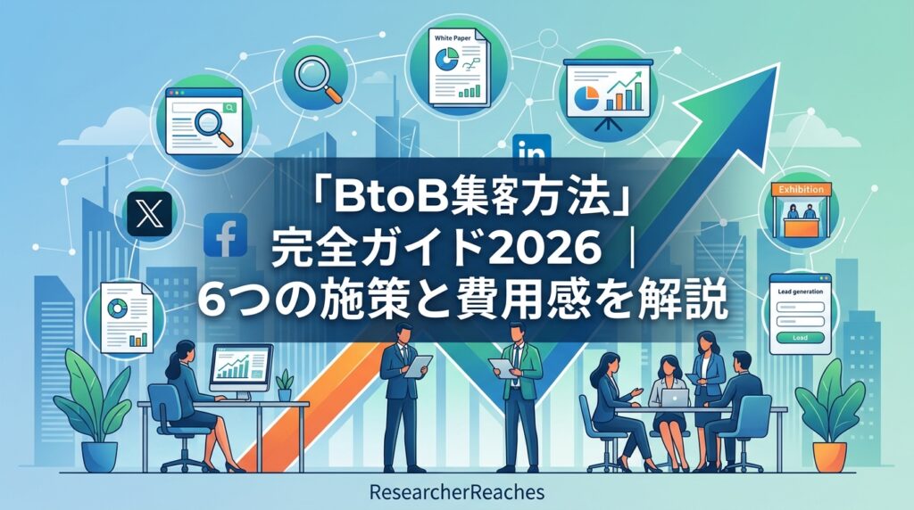 「BtoB集客 方法」完全ガイド2026｜6つの施策と費用感を解説